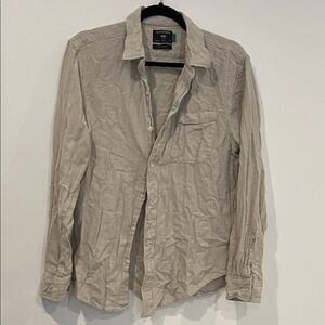 Beige Button-Up Shirt